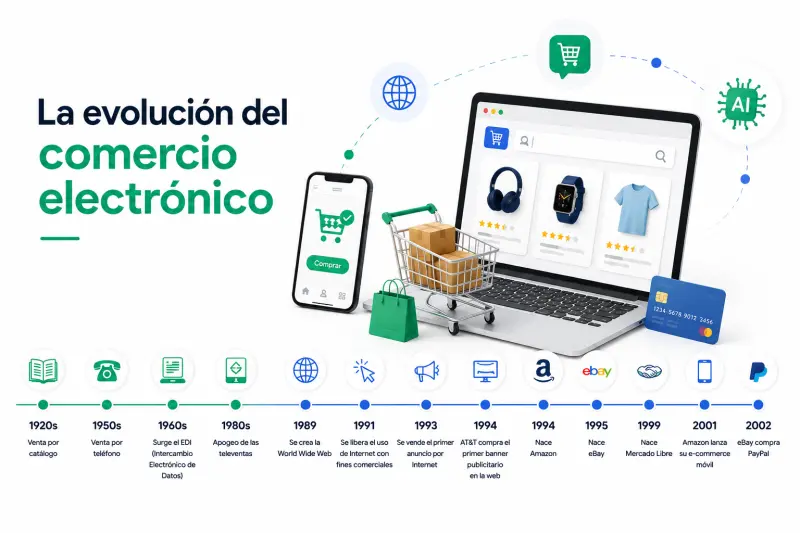 De la venta por catálogo a la IA, un breve recorrido por la historia del e-commerce