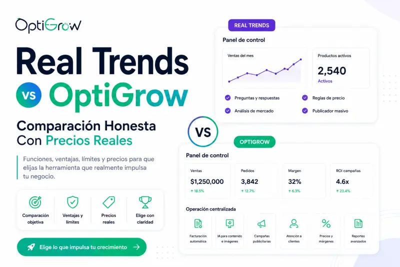Real Trends vs Optigrow: una comparación honesta (con precios reales)